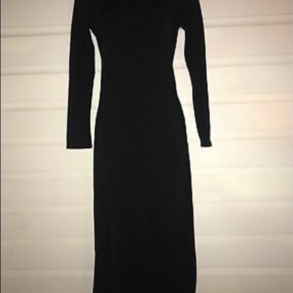Eileen Fisher Long Sleeve Stretch Fit Midi Dress